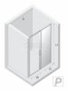 NEW TRENDY Drzwi wnękowe PRIME COPPER BRUSHED 1D L 100x200 szkło czyste 6mm Active Shield 2.0 D-0812A